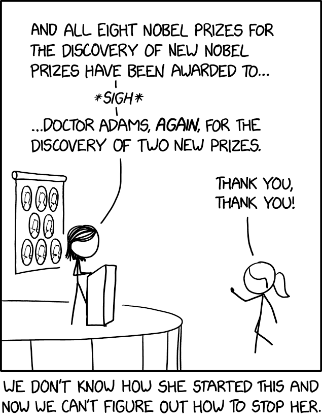 xkcd on new Nobel prizes